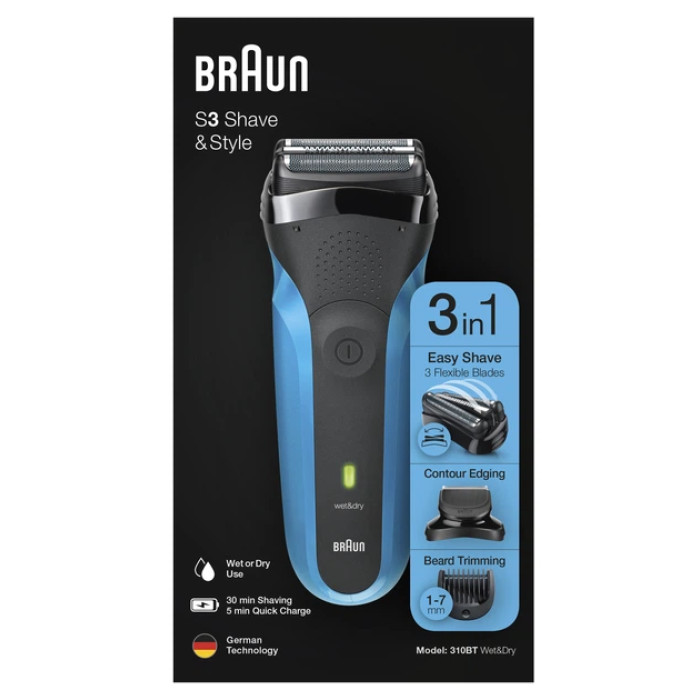 Електробритва BRAUN 310BT Series 3 купити у Київі, Харкові, Дніпрі, Одесі, Запоріжжі, Львові магазин TopTv