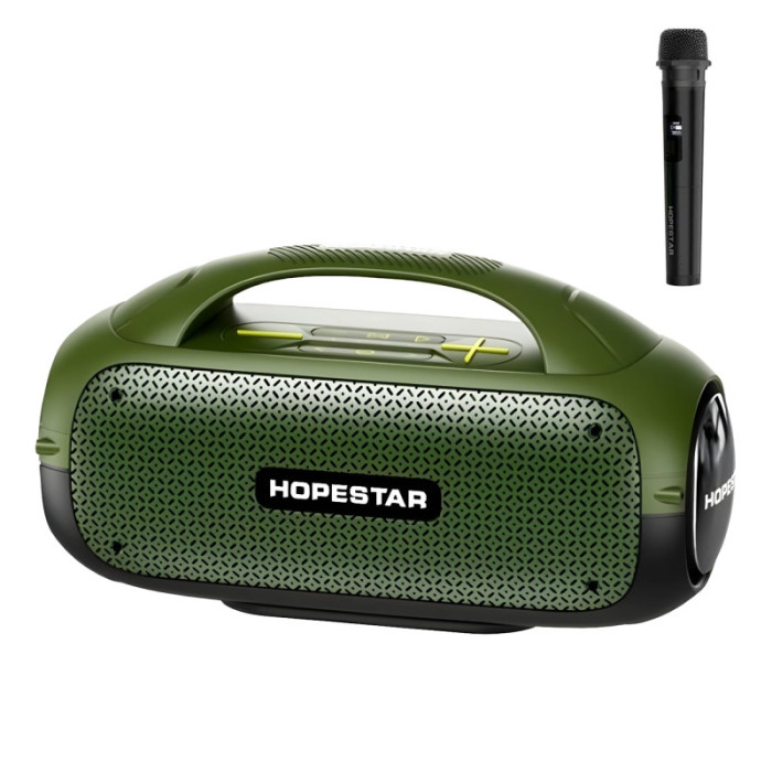 Портативная колонка HOPESTAR A50 Karaoke Green купить в Киеве, Харькове, Днепре, Запорожье. Одессе, Львове магазин TOP TV
