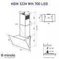 Витяжка MINOLA HDN 5224 WH 700 LED купити у Київі, Харкові, Дніпрі, Одесі, Запоріжжі, Львові магазин TopTv