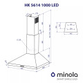 Витяжка MINOLA HK 5614 I 1000 LED купити у Київі, Харкові, Дніпрі, Одесі, Запоріжжі, Львові магазин TopTv