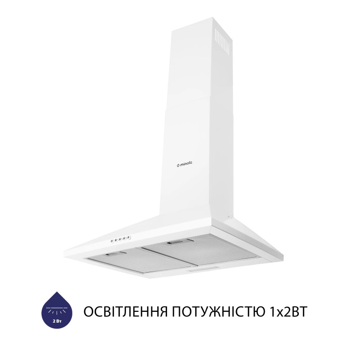 Витяжка MINOLA HK 5614 WH 1000 LED купити у Київі, Харкові, Дніпрі, Одесі, Запоріжжі, Львові магазин TopTv