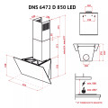 Витяжка PERFELLI DNS 6472D 850BL LED купити у Київі, Харкові, Дніпрі, Одесі, Запоріжжі, Львові магазин TopTv