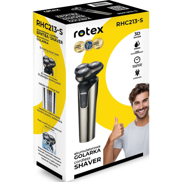 Електробритва ROTEX RHC-213-S купити у Київі, Харкові, Дніпрі, Одесі, Запоріжжі, Львові магазин TopTv